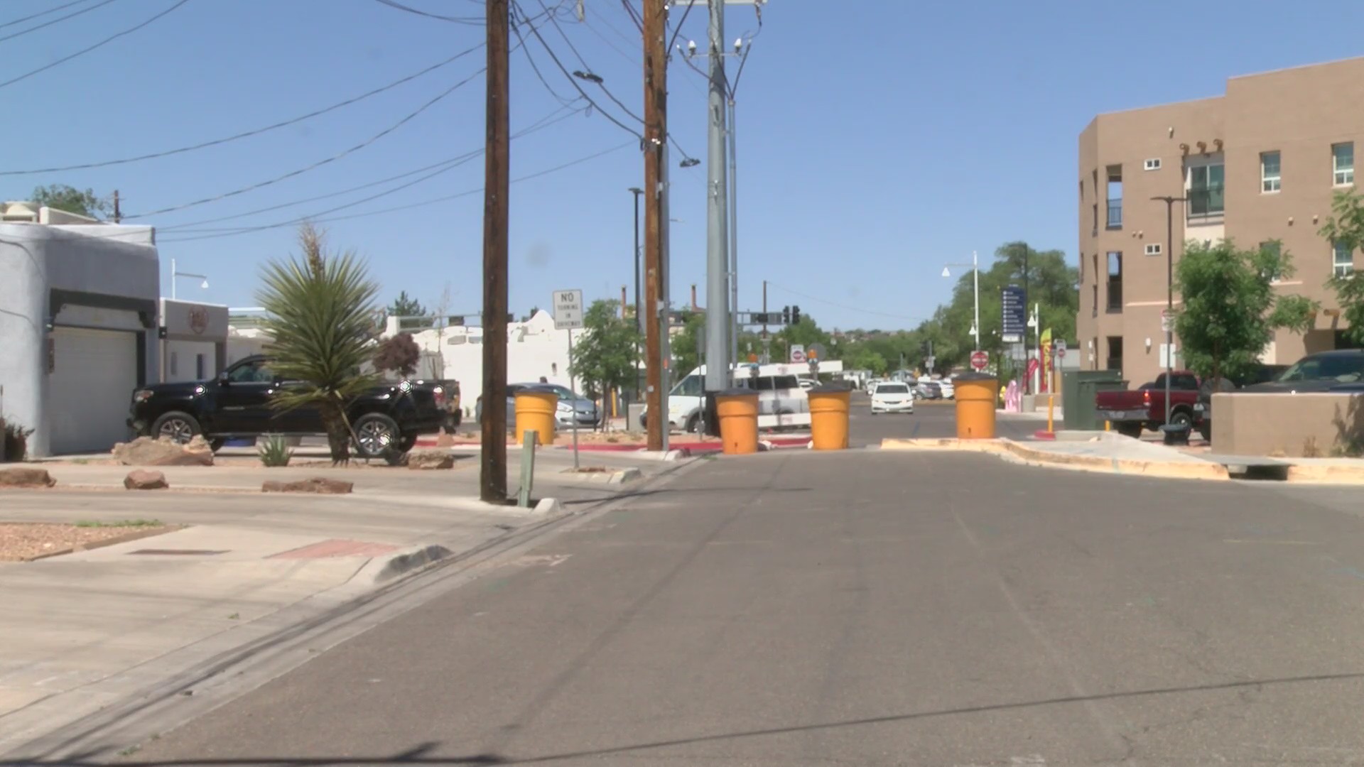 Drivers continue to drive through barricades in El Vado parking lot