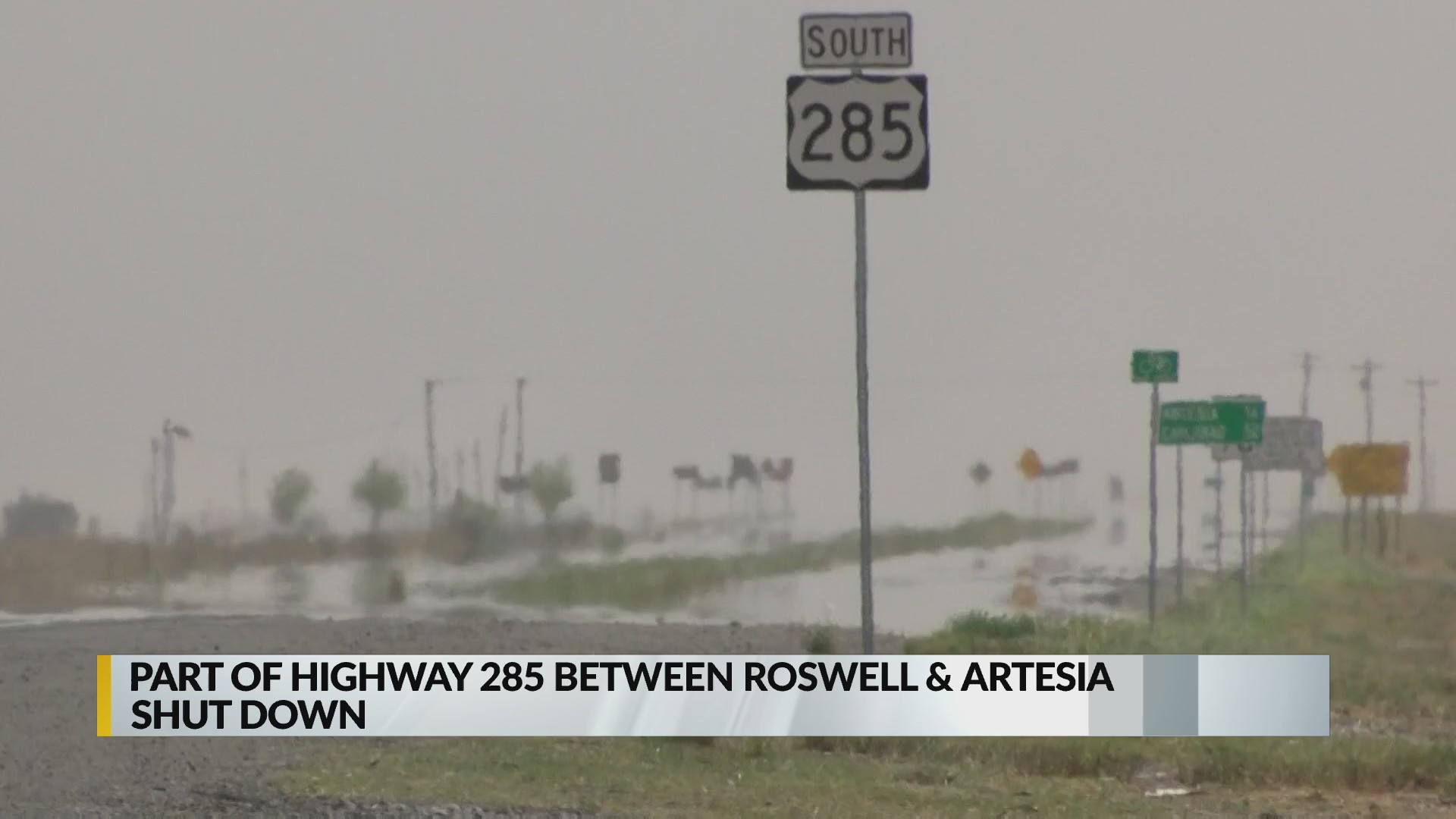 Part of Highway 285 between Roswell and Artesia shut down KRQE NEWS