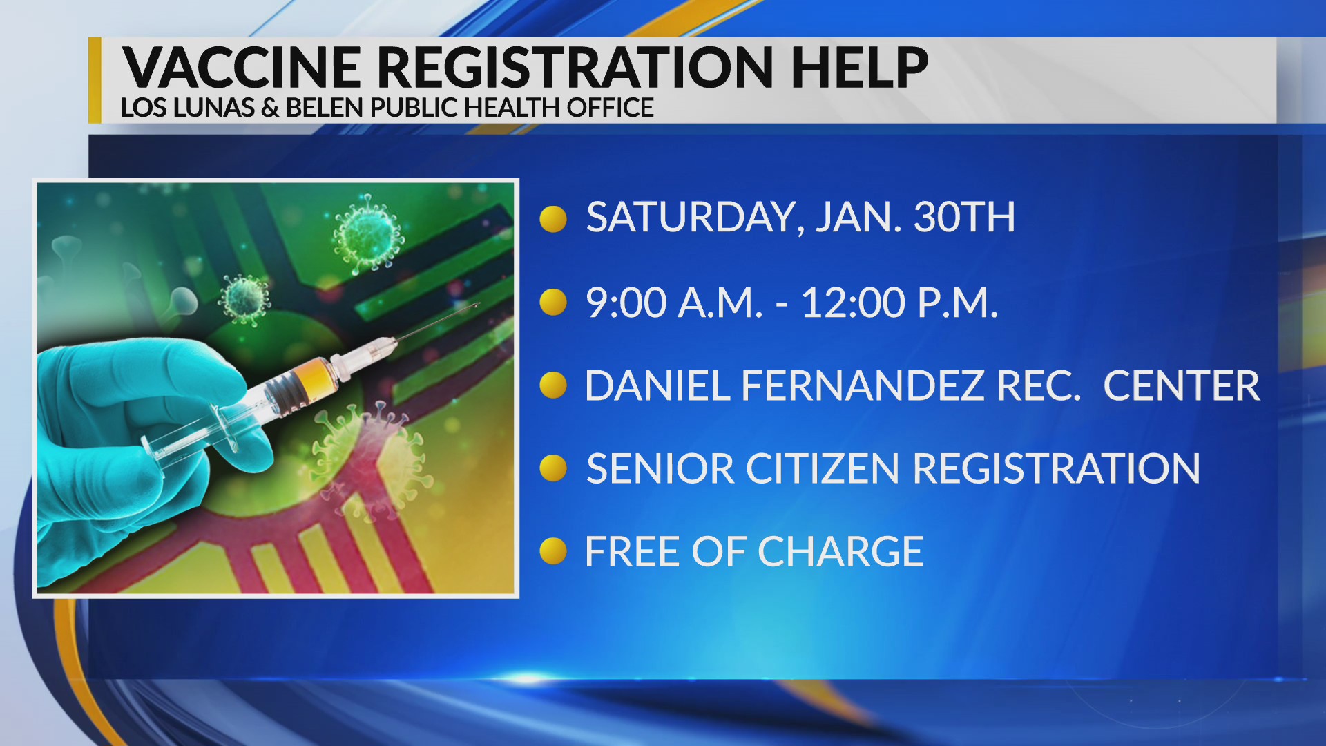 Los Lunas, Belen Public Health Office offer COVID19 vaccine